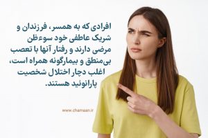ویژگی‌های همسر پارانوئید